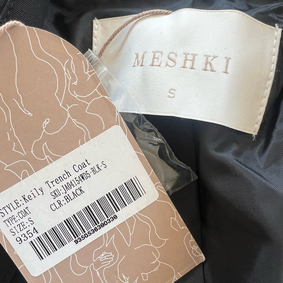 Meshki Kelly Super Oversized Trench Coat in Black Long Jacket - Picture 11 of 11